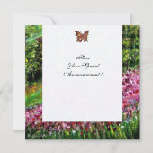 トスカーナのアイリス, 緑と紫の花の野 招待状 (裏面)