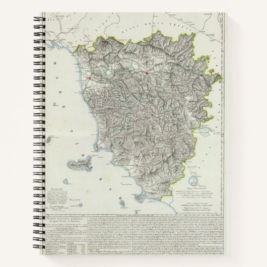 トスカーナのイタリアの地域 ノートブック (正面)