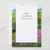 トスカーナのイリス, 緑と紫の花の野 招待状 (裏面)