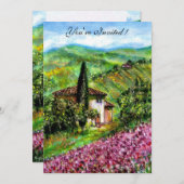 トスカーナのイリス, 緑と紫の花の野 招待状 (正面/裏面)