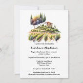 トスカーナのウォーターカラーヴィラトスカーナワイナリーイタリアンヴィノ 招待状 (正面)