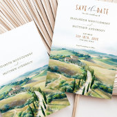 トスカーナのエレガンスは日付の国イタリアン側を保存 招待状