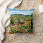 トスカーナのオリーブの木 クッション (ブランケット)