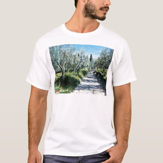 トスカーナのオリーブの木 Tシャツ (正面)