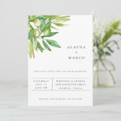 トスカーナのオリーブの枝 ウェディング招待状 案内状 (スタンド正面)