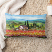 トスカーナのカラフル春 ランバークッション (ブランケット)