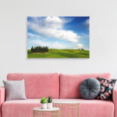 トスカーナのキャンバスにヒノキの木 キャンバスプリント (インサイチュ (リビング))