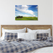 トスカーナのキャンバスにヒノキの木 キャンバスプリント (インサイチュ (寝室))