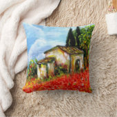 トスカーナのケシ クッション (ブランケット)