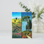 トスカーナのケシ、ヒノキおよび地中海の松 ポストカード (スタンド正面)
