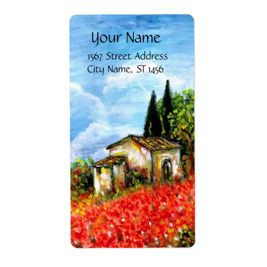 トスカーナのケシ ラベル (正面)