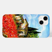 トスカーナのケシ/花畑のある風景 Case-Mate iPhoneケース (裏面 (横))