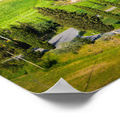 トスカーナのサイプレスの曲がりくねった道 ポスター (角)