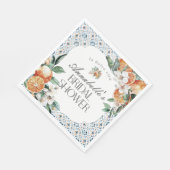 トスカーナのタイルイタリアンブライダルシャワーテーブルデコール スタンダードランチョンナプキン (角)