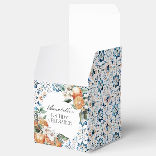 トスカーナのタイルイタリアン誕生日パーティーデザートの好意 フェイバーボックス (オープン)