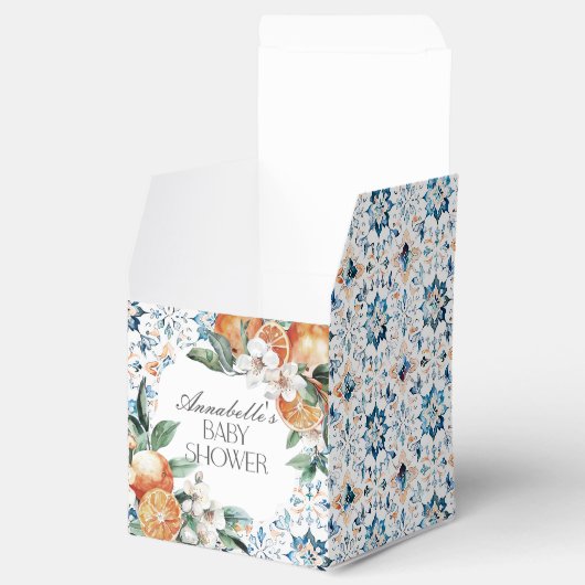 トスカーナのタイルイタリアン赤ちゃんシャワーデザートの好意 フェイバーボックス (オープン)