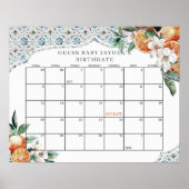 トスカーナのタイル柑橘類の赤ちゃんシャワーは期日を推測 ポスター (正面)