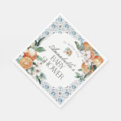 トスカーナのタイル柑橘類イタリア赤ちゃんシャワーテーブルデコール スタンダードランチョンナプキン (角)