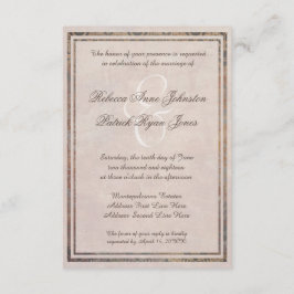 トスカーナのダマスク エレガント イタリアンスタイルの結婚式招待状 招待状