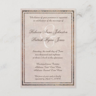 トスカーナのダマスク エレガント イタリアンスタイルの結婚式招待状 招待状