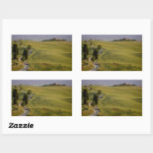 トスカーナのテラピルへの道の長方形ステッカー 長方形シール (シート)