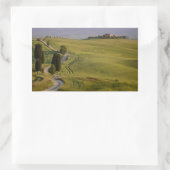 トスカーナのテラピルへの道の長方形ステッカー 長方形シール (バッグ)