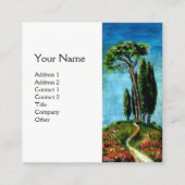 トスカーナのヒノキと地中海の松 スクエア名刺 (正面)