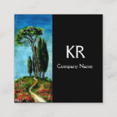 トスカーナのヒノキと地中海の松 スクエア名刺 (裏面)