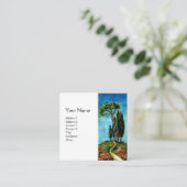 トスカーナのヒノキと地中海の松 スクエア名刺 (スタンド正面)