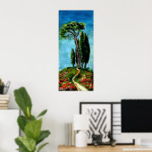 トスカーナのヒノキと地中海の松 ポスター (ホームオフィス)