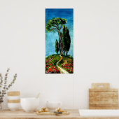 トスカーナのヒノキと地中海の松 ポスター (キッチン)