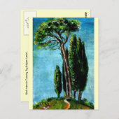 トスカーナのヒノキと地中海の松 ポストカード (正面/裏面)