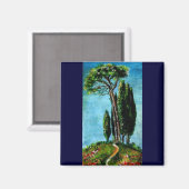 トスカーナのヒノキと地中海の松 マグネット (正面/裏面)