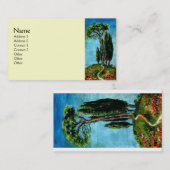 トスカーナのヒノキと地中海の松 名刺 (正面/裏面)