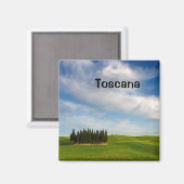 トスカーナのヒノキの文字磁石 マグネット (正面/裏面)