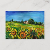 トスカーナのヒマワリと田舎、モノグラム 名刺 (裏面)