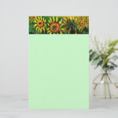 トスカーナのヒマワリと田舎、緑 便箋 (スタンド正面)