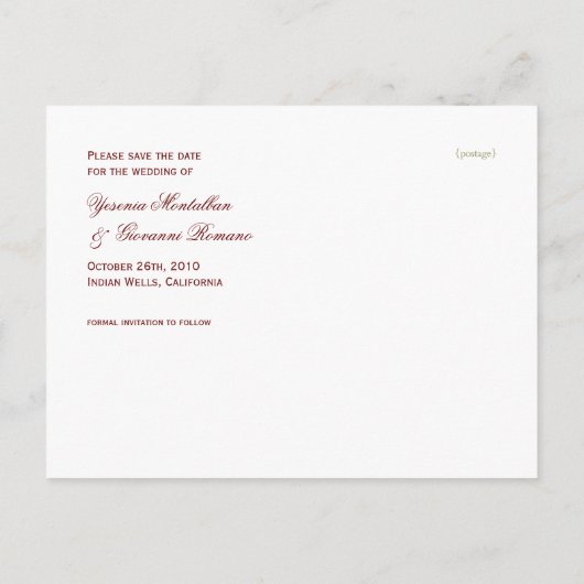 トスカーナのビニヤード日付はがきを保存 案内ポストカード (裏面)