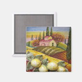トスカーナのファームマグネット マグネット (正面/裏面)