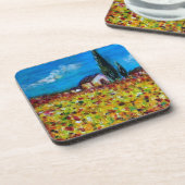 トスカーナのフローラ/花畑，ポピー コースター (左側)