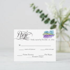トスカーナのブドウ園の結婚式RSVP ポストカード