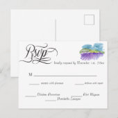 トスカーナのブドウ園の結婚式RSVP ポストカード (正面/裏面)
