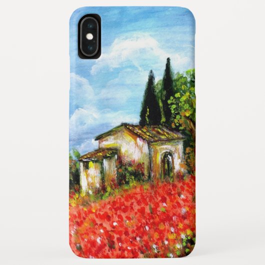 トスカーナのポピー / 花畑の風景 Case-Mate iPhoneケース (裏面)
