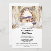 トスカーナのラベンダーエレガントのブドウ園の食事 招待状 (正面/裏面)