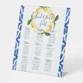 トスカーナのレモン水彩タイルのシーティングサイン 台座サイン (正面)