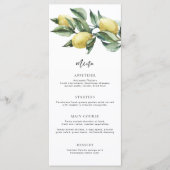 トスカーナのレモン長いメニュー&ありがとう メニュー (正面)