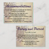 トスカーナのワイナリーでの結婚式 宿泊案内カード エンクロージャーカード (正面/裏面)