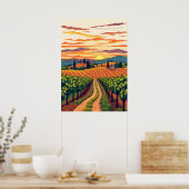 トスカーナのワイナリー ポスター (キッチン)