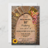 トスカーナのワインをテーマにした誕生日パーティーの招待状 招待状 (正面)