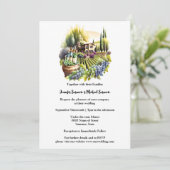 トスカーナの別荘 イタリアン ワイナリー 水彩画 ぶどう畑 招待状 (スタンド正面)